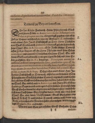 Tornoiß zu Bopart betreffent
