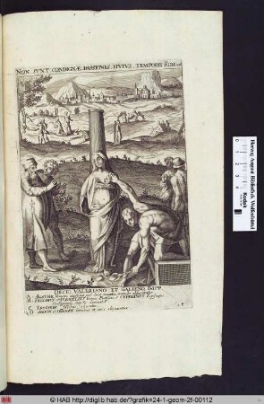 Martyrium der Hl.Agatha im Vordergrund, des Hl.Tryphon links, mittig das des Hl.Fabianus, Hl.Cornelius und des Hl.Cyprian, rechts Abdon und Sennen, die von wilden Tieren angegriffen werden.