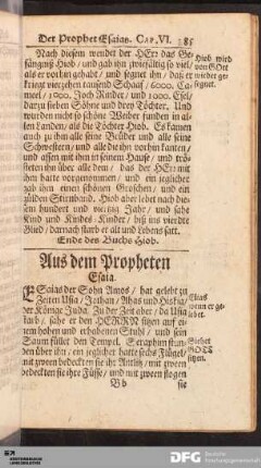 Der Prophet Esaias.