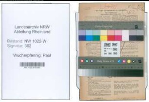 Entnazifizierung Paul Wucherpfennig , geb. 20.02.1899 (Polizist)