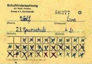 Berechtigungsausweis zur Teilnahme an der Schulkinderspeisung