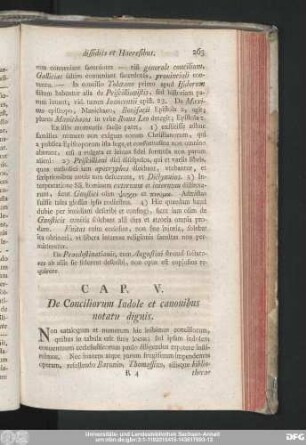 Cap. V. De Conciliorum Indole et canonibus notatu dignis.