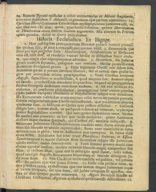 Historia Ecclesiastica. Ex Isagoge