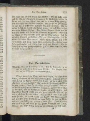 Das Dornröschen.