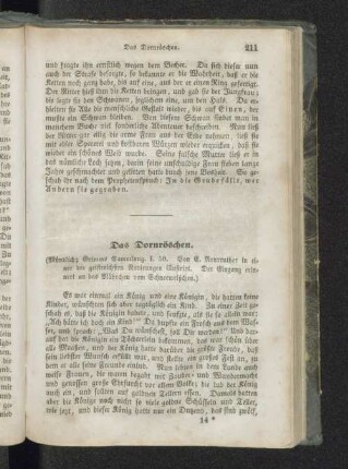 Das Dornröschen.