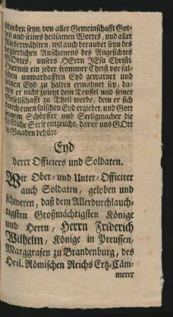 Eyd derer Officiers und Soldaten