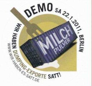 Demonstration anlässlich des Lebensmittelskandals: Dioxin in Eiern und Fleisch auf Grund von verseuchtem Tierfutter