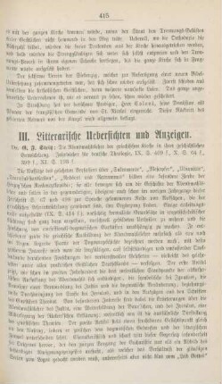 415-426 Litterarische Uebersichten und Anzeigen