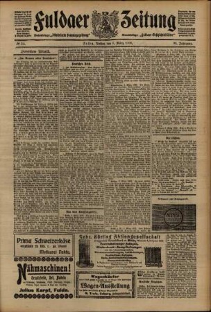 Zweite Ausgabe vom Freitag, den 05. März 1909.