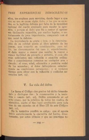 V. La vida del delito
