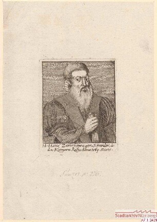 Hans Zwirschwager, Schneider und des Kleinern Rats; gest. 1571