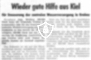 Wieder gute Hilfe aus Kiel