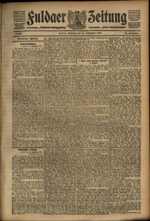 Zweite Ausgabe vom Samstag, den 19. September 1908.