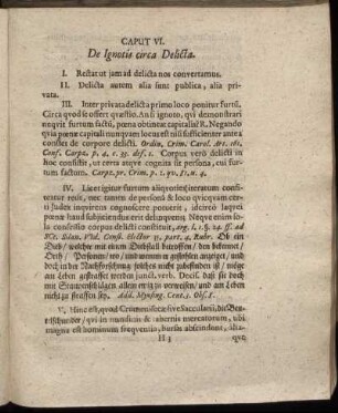 Caput VI. De Ignotis circa Delicta.