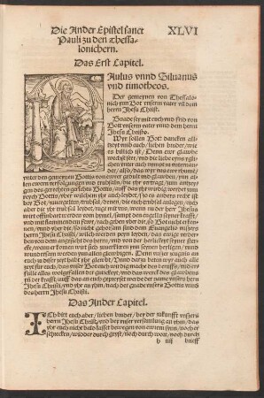 Die Ander Epistel sanct Pauli zu den Thessalonichern.