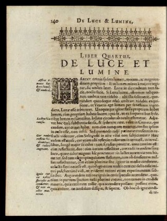Liber Quartus. De Luce Et Lumine.