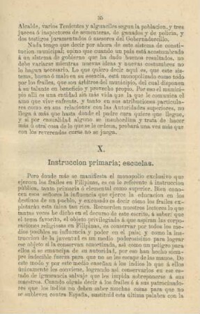 X. Instruccion primaria; escuelas