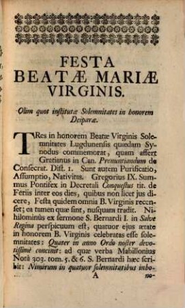 Commentarii Theologico-Historici De Festis Jesu Christi, Et B. Mariae V. : Nunc Vero Latinitate Donati, Et Almae Congregationi Majori Academicae B. Mariae V. Ab Angelo Salutatae In Strenam Oblati, 4