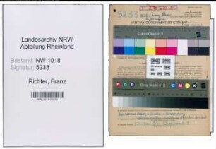 Entnazifizierung Franz Richter , geb. 02.04.1910 (Lehrer)