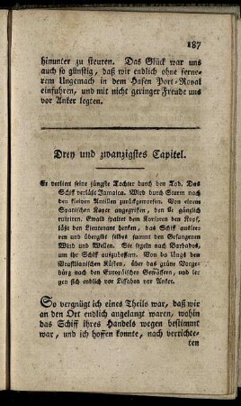 Drey und zwanzigstes Capitel.