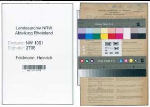 Entnazifizierung Heinrich Feldmann, geb. 16.01.1889 (Studienrat)