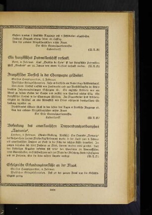 Französischer Vorstoß in der Champagne gescheitert.