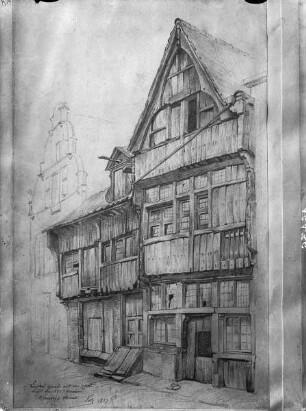 Holzhaus des 16. Jahrhunderts in der Saucierstraat in Antwerpen