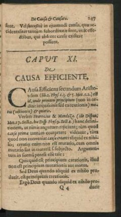 Caput XI. De Causa Efficiente.