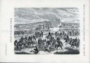 Darstellung der Schlacht bei Langensalza, Königreich Preußen gegen Königreich Hannover, 27. Juni 1866.