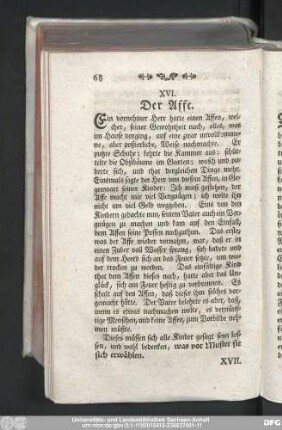 XVI. Der Affe.