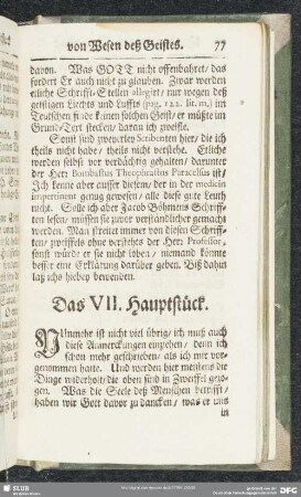 Das VII. Hauptstück