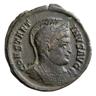 Münze, Follis, Aes 3, 322 - 323 n. Chr.