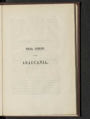 Tercera espedicion a la Araucania.