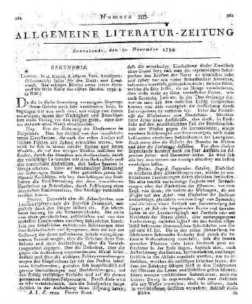 Neuestes Magazin für Oekonomen und Cameralisten. Bd. 2, Lfg. 3. Hrsg. v. J. C. C. Löwe. Berlin: Pauli 1799