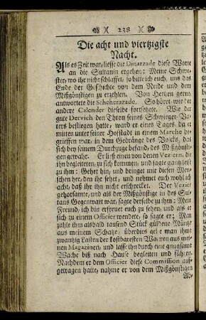 Die acht und viertzigste Nacht.