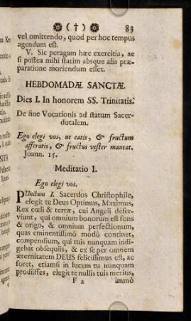 83-92, Meditatio I - III