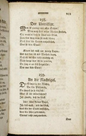 199. An die Nachtigal. - 210. Die Nacht.