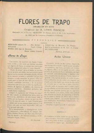 Flores de Trapo [Reseña de "El Nacional"]