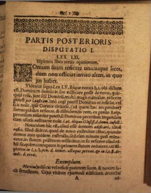 Collegii Publici Ad Titul. Ult. Digestorum De Diversis Regulis Iuris Antiqui Pars Posterior : continens XX. Disputationes in Academia Ienensi habitas