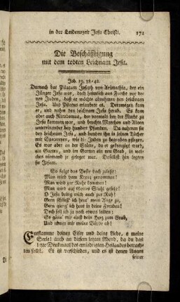 171-176, Die Beschaefftigung mit dem todten Leichnam ...