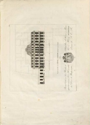 Plans et façade, en six planches, de l'hôtel, rue Saint-Honoré à Paris, appartenant au très honorable Francis Henry Egerton, des ducs de Bridgewater, prinse du S.E. R. etc.