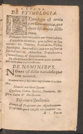 De Etymologia.