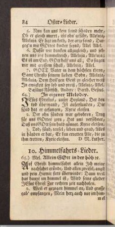 Himmelfahrts-Lieder.
