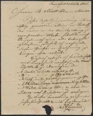 Brief an B. Schott's Söhne : 26.02.1828