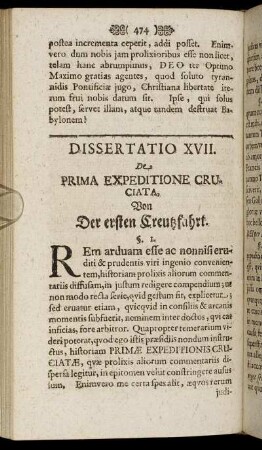 Dissertatio XVII.