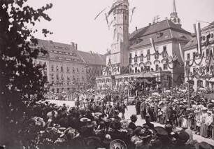 Huldigung für Friedrich August III., König von Sachsen, am 29. Mai 1905 in Bautzen : Huldigung auf dem Hauptmarkt