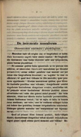 De incsemento musculorum observationes anatomico-physiologicae : Dissert. inaug.