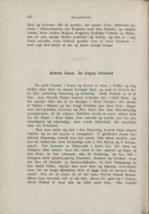 Henrik Ibsen: De Unges Forbund