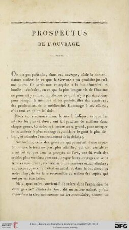 Prospectus de l'ouvrage