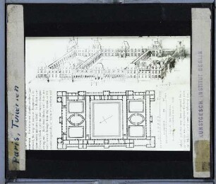 Paris, Palais des Tuileries : Grundriss, Ansicht (Ausschnitt aus einem Text)